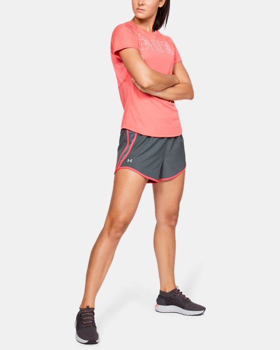 Women's UA Speed Stride Shorts, Gray, pdpMainDesktop image number 2